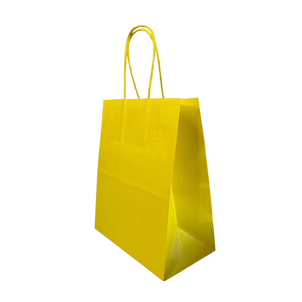 Sacola Kraft Amarela 20x27x8