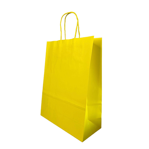 Sacola Kraft Amarela 24x31x10